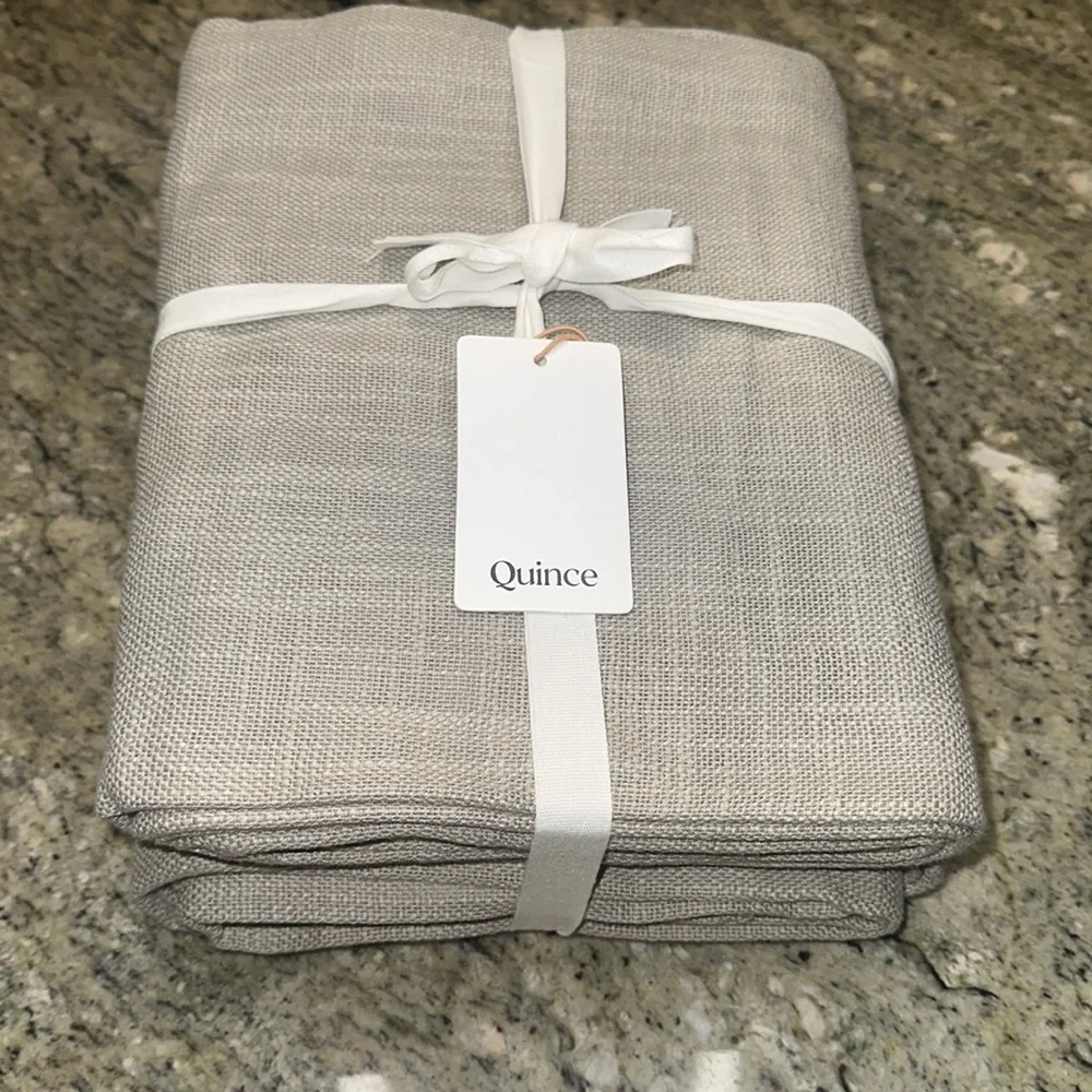 NWOT QUINCE 48x108 Cotton Sheer Curtain Set (Set of 2) Grey 5⭐Customer Reviews - Picture 7 of 9